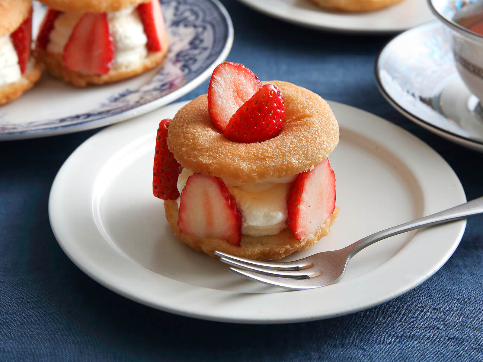 Japanese Strawberry Donut Cake